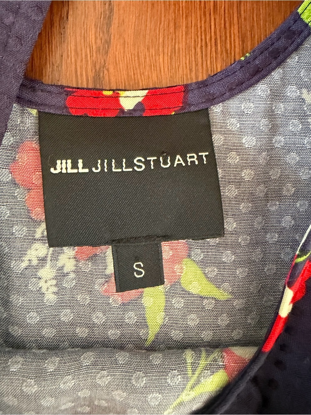 Jill Jill Stuart Midnight Floral Jacquard Flutter Sleeve Dress S - Picture 7 of 9